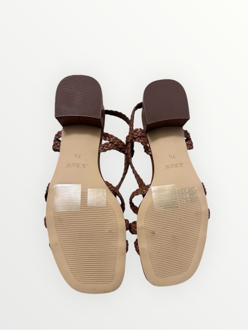 NWT J.Crew Braided Strappy Sandals in Chocolate Brown - Picture 4 of 11